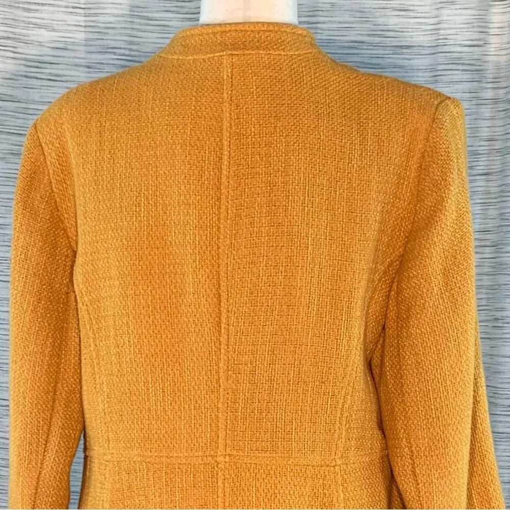 Chico's Mustard Twill Light Coat. - Picture 13 of 16